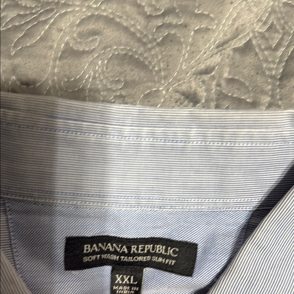 Banana Republic Blue Striped Shirt XXL